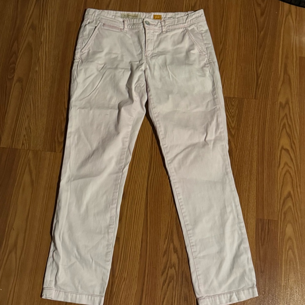 Pilcro‎ and the Letterpress Anthro Pink Straight-Leg Pants Size 28 Preppy